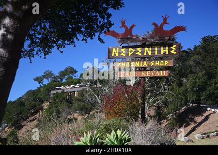 Nepenthe restaurant in Big Sur CA Stock Photo