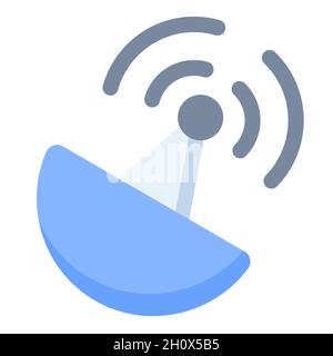 transmitter satelite antena single isolated icon with flat style vector illustration Stock Photo