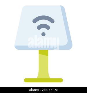 smart lamp iot single isolated icon with flat style vector illustration Stock Photo