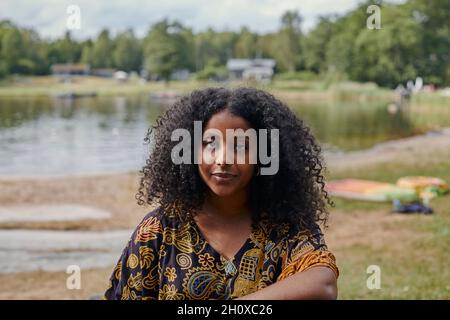 Portrait of young beautiful woman Stock Photo