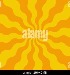 Background with yellow golden leaves pop art with rays, vector to create cartoon comic pop art design Stock Vector
