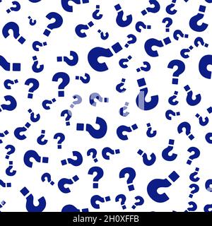 Large and small question mark. chaotic pattern with questions. Stock Vector