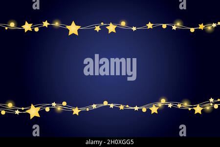 Christmas decorations. Christmas stars and balls design elements. Stock Vector