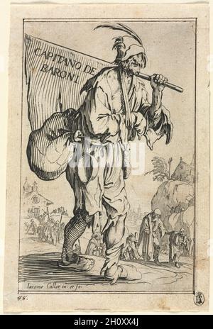 The Beggars, c. 1623. Jacques Callot (French, 1592-1635). Etching; Stock Photo