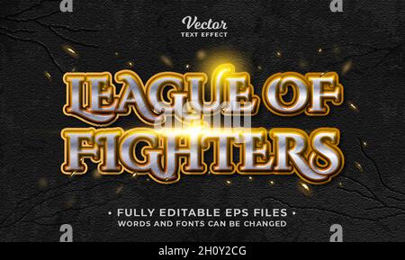 Fighting gaming text effect editable eps cc vector image Stock Vector
