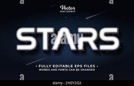 bold space text effect editable eps cc. words and fonts can be changed Stock Vector