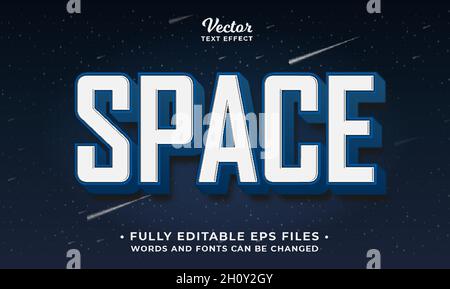 bold space text effect editable eps cc. words and fonts can be changed Stock Vector