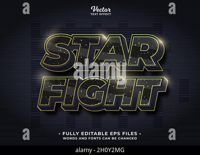 star movie text effect editable eps cc. words and fonts can be changed Stock Vector