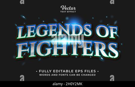 Fighting gaming text effect editable eps cc vector image Stock Vector