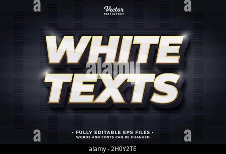 silver iron chrome text effect editable eps cc. words and fonts can be changed Stock Vector