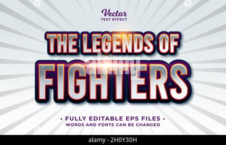 Fighting gaming text effect editable eps cc vector image Stock Vector