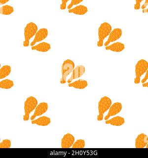 Chicken legs pattern seamless background texture repeat wallpaper geometric vector Stock Vector
