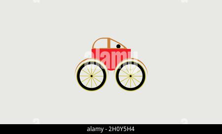 Flat Vector Vehicle illustration, Vector minimal design, Simple Flat deign Stock Vector