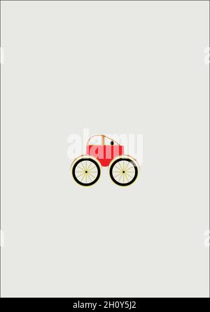Flat Vector Vehicle illustration, Vector minimal design, Simple Flat deign Stock Vector