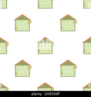 Ventilated home pattern seamless background texture repeat wallpaper geometric vector Stock Vector