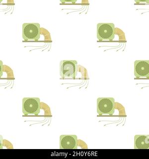 System fan and pipe pattern seamless background texture repeat wallpaper geometric vector Stock Vector