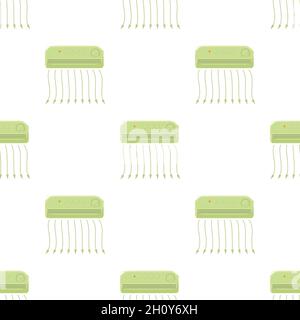 Wall heater pattern seamless background texture repeat wallpaper geometric vector Stock Vector