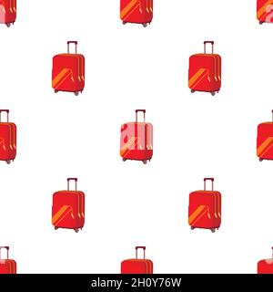 Travel suitcase pattern seamless background texture repeat wallpaper geometric vector Stock Vector