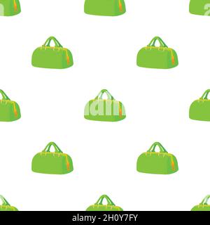Green sports bag pattern seamless background texture repeat wallpaper geometric vector Stock Vector