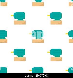 Electric motor pattern seamless background texture repeat wallpaper geometric vector Stock Vector
