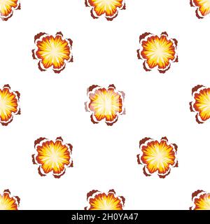 Explosion pattern seamless background texture repeat wallpaper geometric vector Stock Vector