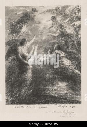Le Paradis et la Peri, 1893. Henri Fantin-Latour (French, 1836-1904). Lithograph; Stock Photo