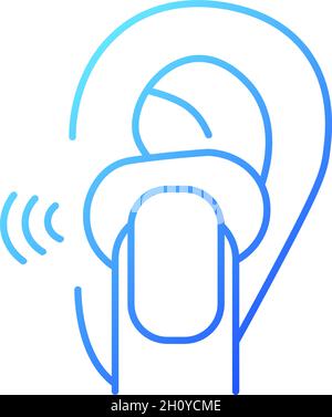 In ear wireless earpieces gradient linear vector icon Stock Vector