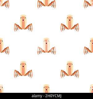 Robot spider pattern seamless background texture repeat wallpaper geometric vector Stock Vector
