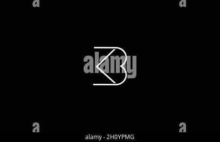 LETTERS CB LOGO DESIGN WITH NEGATIVE SPACE EFFECT FOR ILLUSTRATION USE Stock Vector