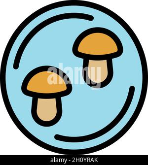 Cookie molds circle icon. Outline Cookie molds circle vector icon color flat isolated Stock Vector