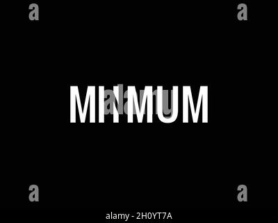 LETTERS MANIMUM LOGO DESIGN WITH NEGATIVE SPACE EFFECT FOR ILLUSTRATION USE Stock Vector