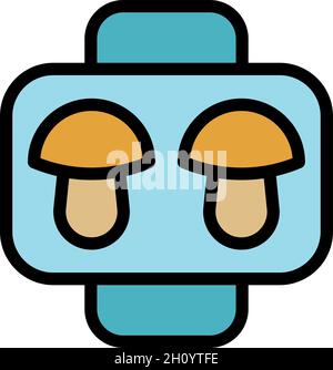 Cookie molds element icon. Outline Cookie molds element vector icon color flat isolated Stock Vector