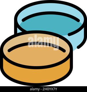 Cookie molds circle icon. Outline Cookie molds circle vector icon color flat isolated Stock Vector