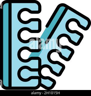 Pedicure separator icon. Outline pedicure separator vector icon color flat isolated Stock Vector