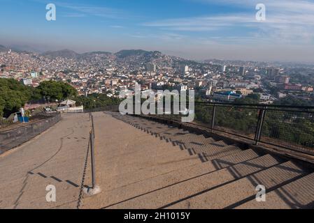 View of poor areas from Penha mountain in Rio de Janeiro city North Zone Stock Photo