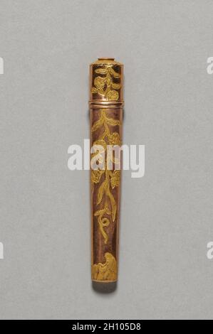 Needle Case from a Sewing Box (Nécessaire), c. 1765. Austria, Vienna(?), 18th century. Gold and mother-of-pearl; Stock Photo