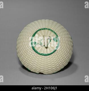 Cover for a Wicker-Work Sauce Tureen, c. 1780-1840. Wedgwood Factory (British). Earthenware; overall: 18 x 19.7 x 19.7 cm (7 1/16 x 7 3/4 x 7 3/4 in.). Stock Photo