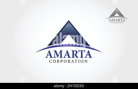 Amarta Corporation Vector Logo Illustration. A logo letter template, multi line letter A logo, suited for your company initial logo. Stock Vector