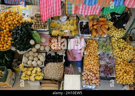 Fruit market in San Luis Potosi, Mexico. March 12, 2007. Stock Photo