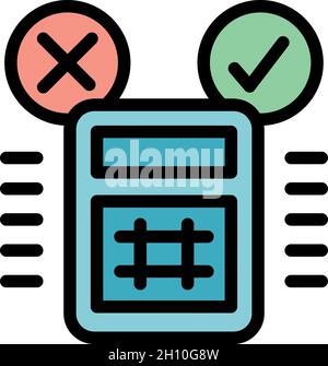 Campaign tips icon. Outline campaign tips vector icon color flat isolated Stock Vector