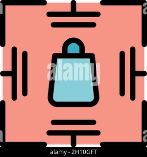 Content campaign icon. Outline content campaign vector icon color flat isolated Stock Vector