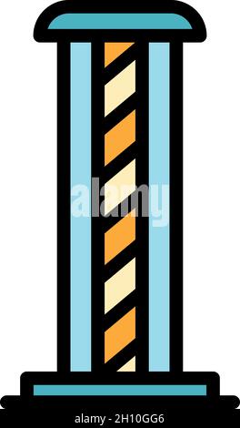 Uv led lamp icon. Outline uv led lamp vector icon color flat isolated Stock Vector