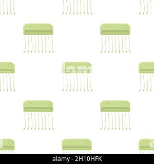 Wall heater pattern seamless background texture repeat wallpaper geometric vector Stock Vector