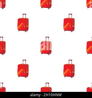 Travel suitcase pattern seamless background texture repeat wallpaper geometric vector Stock Vector