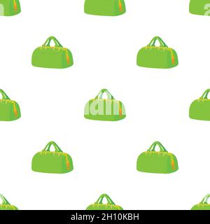 Green sports bag pattern seamless background texture repeat wallpaper geometric vector Stock Vector