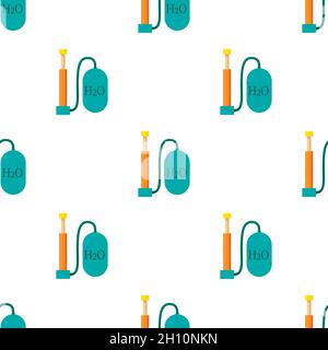 Oxygen pump pattern seamless background texture repeat wallpaper geometric vector Stock Vector