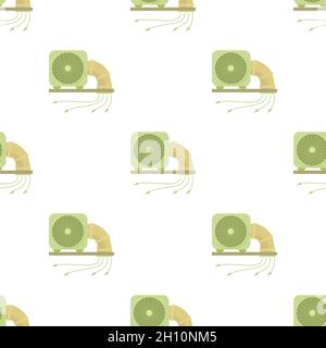 System fan and pipe pattern seamless background texture repeat wallpaper geometric vector Stock Vector