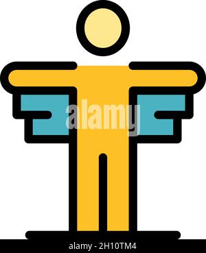 Professional career icon. Outline professional career vector icon color flat isolated Stock Vector