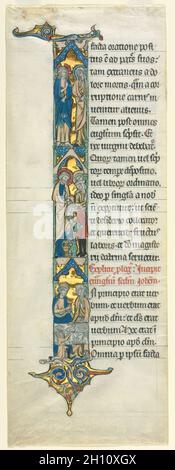 Partial Leaf from a Latin Bible: Initial I[n principio] with the