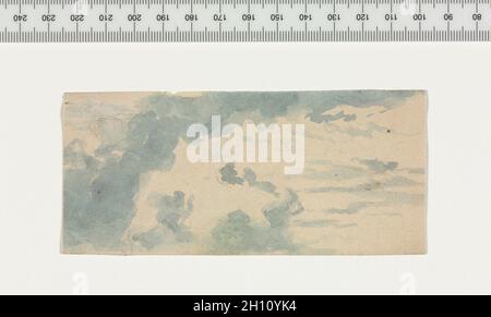 Cloud Study, 1800s. Anonymous. Watercolor; Stock Photo